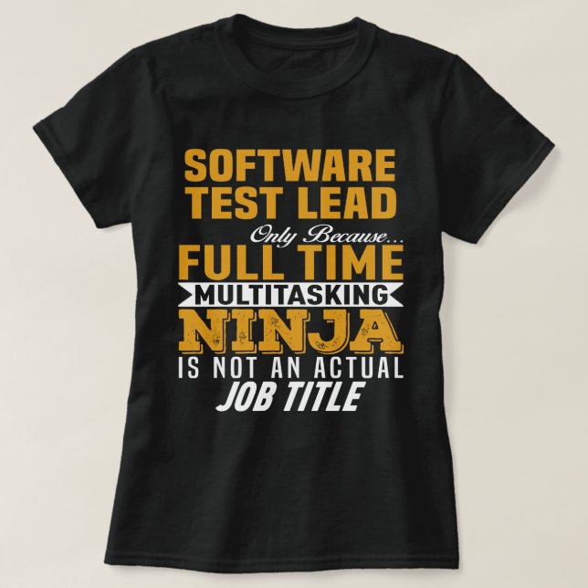 Camiseta Cliente Potencial de Teste de Software (Frente do Design)