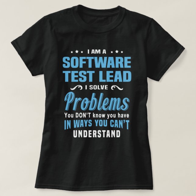 Camiseta Cliente Potencial de Teste de Software (Frente do Design)