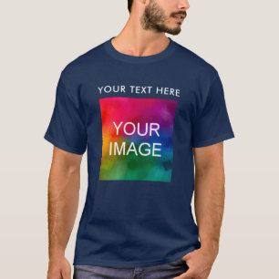 Camiseta Cliente Seu Texto Aqui Carregue O Próprio Logotipo