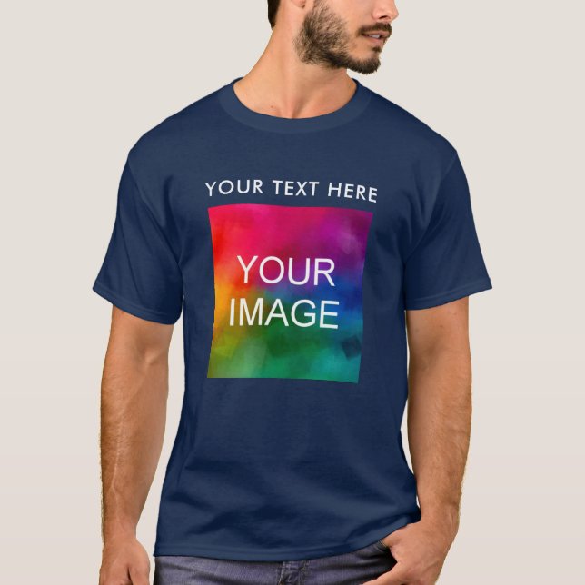 Camiseta Cliente Seu Texto Aqui Carregue O Próprio Logotipo (Frente)