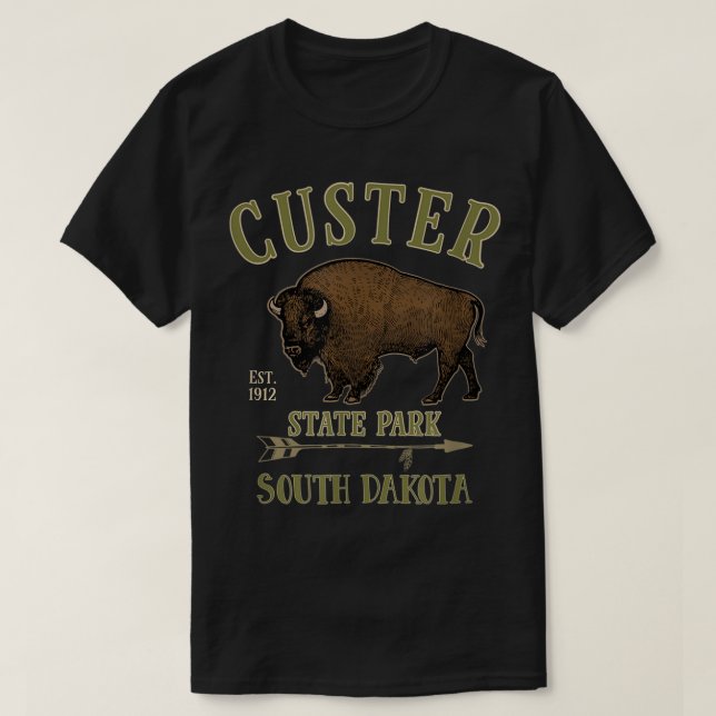 Camiseta CLIENTE STATE PARK Bison South Dakota souvenir (Frente do Design)
