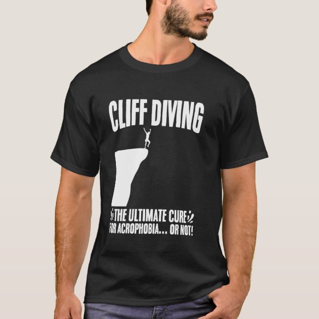 Camiseta Cliff Merge Ultimate Cure para Acrofobia ou Não C (Frente)
