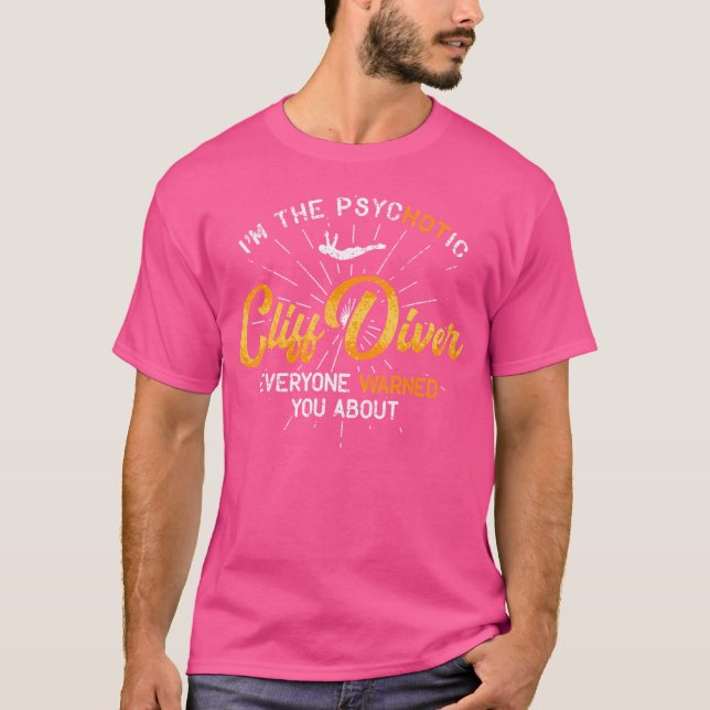 Camiseta Cliff Mergulhando Lover Hot Cliff Pulando o driver (Frente)