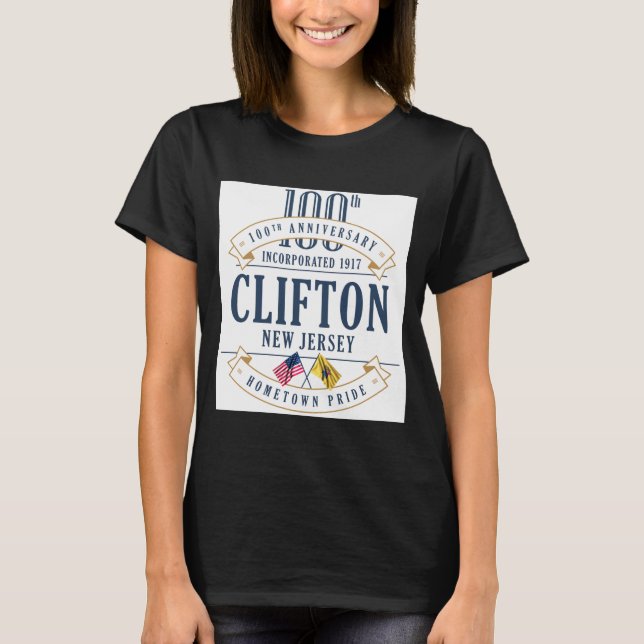 Camiseta Clifton New Jersey 100th Anniv White  (Frente)