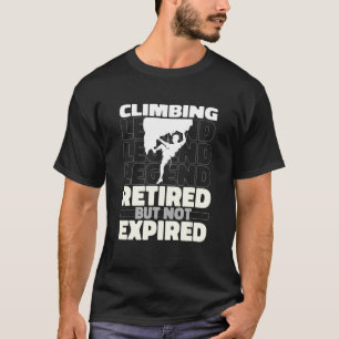 Camiseta Clima Aposentado Escala Montanha Derrubando Pedra