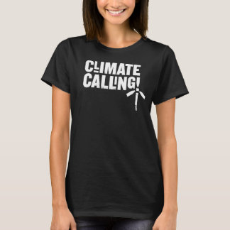 Camiseta Clima Chamando Ecologia do Reciclagem Ambiental
