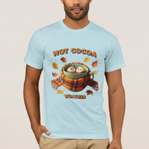 Camiseta Clima de Cacau Quente - Caneca e Cachecol de Outon