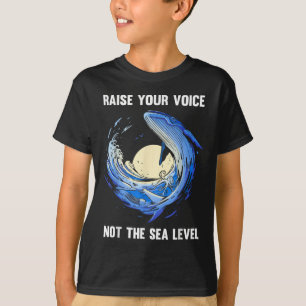 Camiseta Clima de Proteção Ambiental do Mar de Baleias