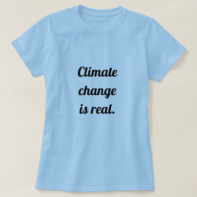 Camiseta Climate Change: Light Blue (Frente do Design)
