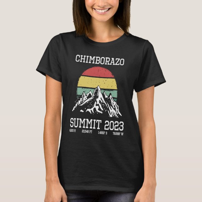 Camiseta Climbed Chimborazo Summit 2023 Sun Hike Equador Hi (Frente)