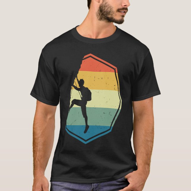 Camiseta Climbing Vintage  Retro Climbing Rock Climbing (Frente)