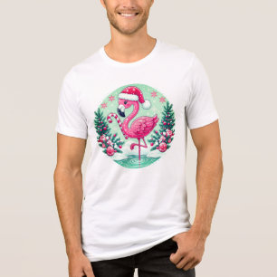 Camiseta Clipart-10424 do Christmas Flamingo Sublimation