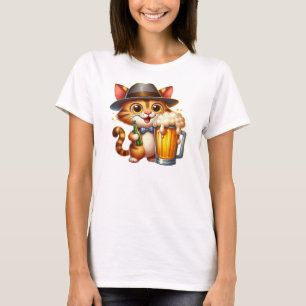 Camiseta Clipart Cat E Cerveja Design-85244