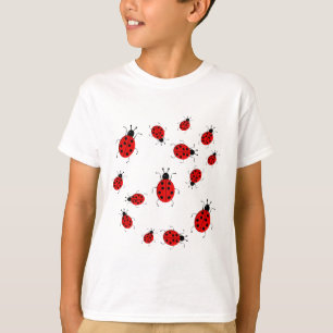 Camiseta Clipart colorido bonito dos joaninhas