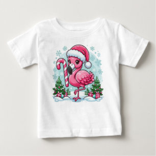 Camiseta Clipart de Flamingo de Natal Sublimação 