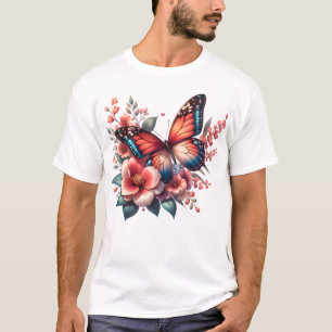 Camiseta Clipart de Sublimação de Borboleta Primavera
