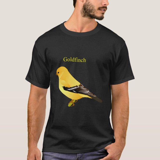Camiseta Clipe amarelo-pássaro Goldfinch (Frente)