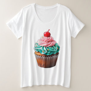 Camiseta Clipe de Ilustração de Deserto de Cupcake de Anive