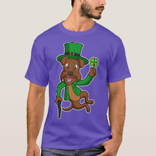 Camiseta Clique em Dia de São Patrício de feltro sortudo em