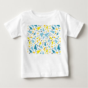 Camiseta Clique no design favorito Triângulo amarelo e azul