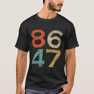 Camiseta Clique no Estilo retroativo da Vintage 8647 86 47