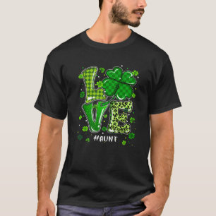 Camiseta Clo de Dia de São Patrício Leopardo da Tia Verde