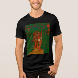 Camiseta Cloisonne Art Tiger on the Jungle Path