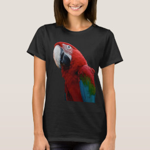 Camiseta Close-Up De Um Papagaio Arara-Asa-Verde