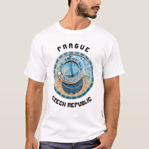 Camiseta Closeup no Relógio Astronômico de Praga, R. Tcheca