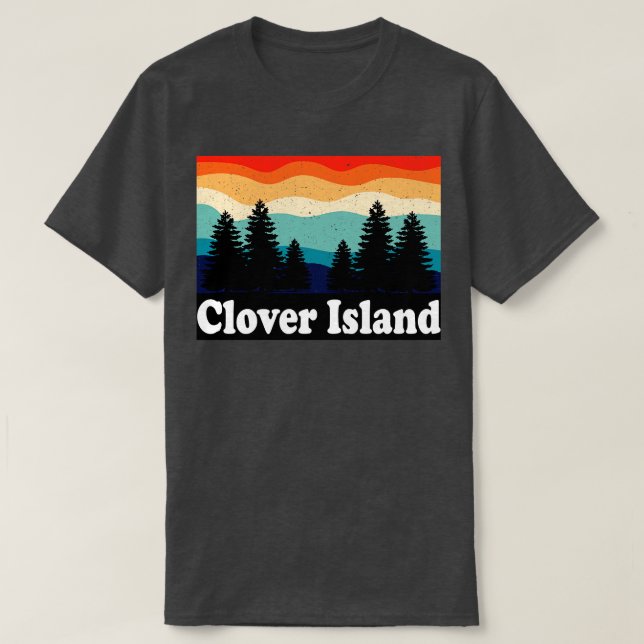 Camiseta Clover Island Alaska Retro (Frente do Design)