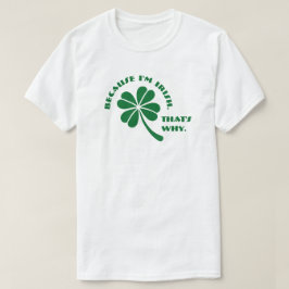 Camiseta Clover - Porque eu sou irlandês