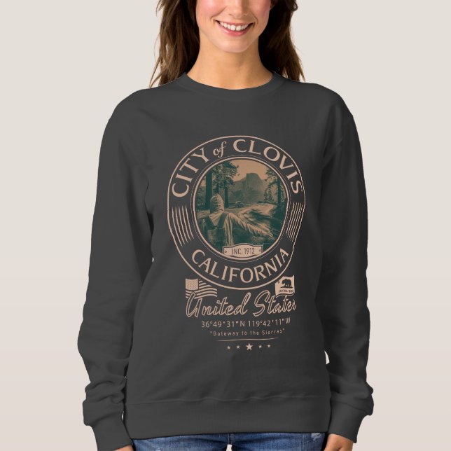 CAMISETA CLOVIS FRESNO CALIFORNIA - CIDADE DE CLOVIS CA (Frente)
