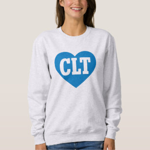 Camiseta CLT Charlotte NC Heart Design - Varsity Azul Negri
