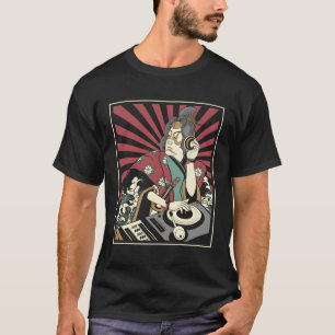 Camiseta Club Dj Japonês Samurai Warrior Armor Sword