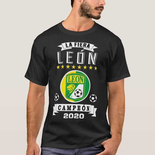 Camiseta Club Leon Campeon 2020 Futbol Mexicano La Fiera (Frente)