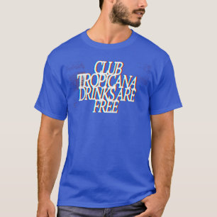 Camiseta Club Tropicana Drinks é Free Slogan 80s Tribute
