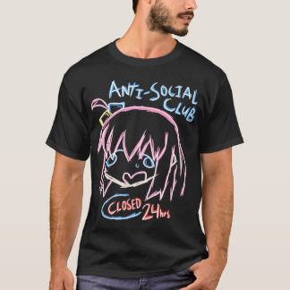 Camiseta Clube Anti-Social Bocchi retrô retrô