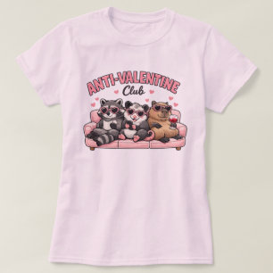 Camiseta Clube Anti-Valentine Animal - Capivara Gambá Guaxi