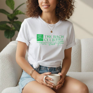 Camiseta Clube Bach Moderno Simples Rosa e Verde Despedida 