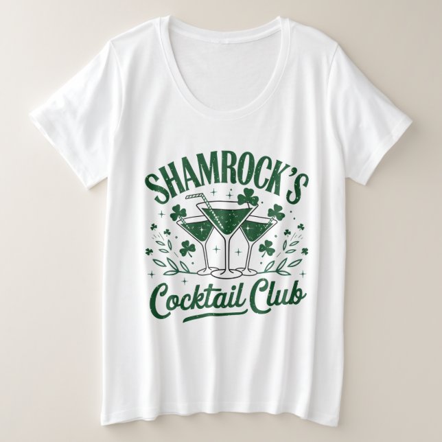 Camiseta Clube Cocktail de Shamrock (Frente do Design)