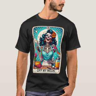 Camiseta Clube Cool Mama Cartão Tarot Esqueleto Halloween