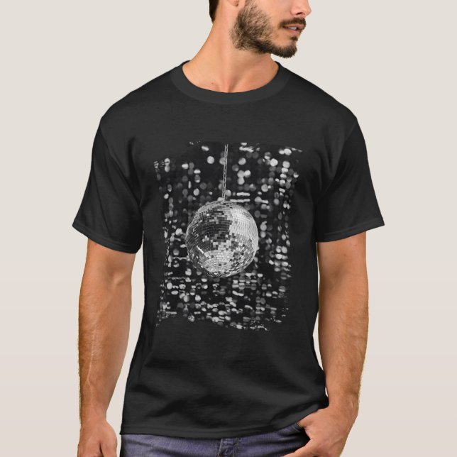 Camiseta Clube da Bola de Discoteca Preto e Branco (Frente)