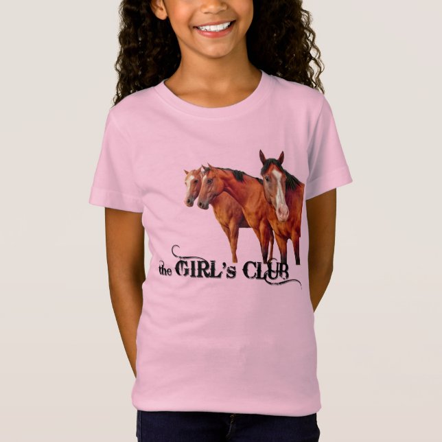 Camiseta Clube da Garota-Cowgirl para o Pão-Cavalo (Frente)
