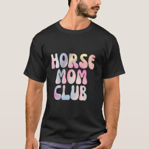 Camiseta Clube da Mãe de Cavalo Divertido Design Abstrato