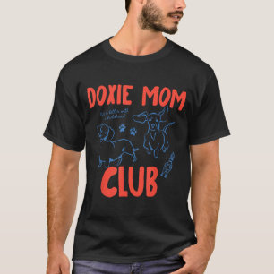 Camiseta Clube da Mãe Doxie Engraçada Antiga Cachorro Salsi
