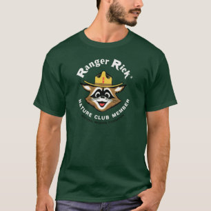 Camiseta Clube da Natureza Ranger Ricks Crachá de Membro Vi