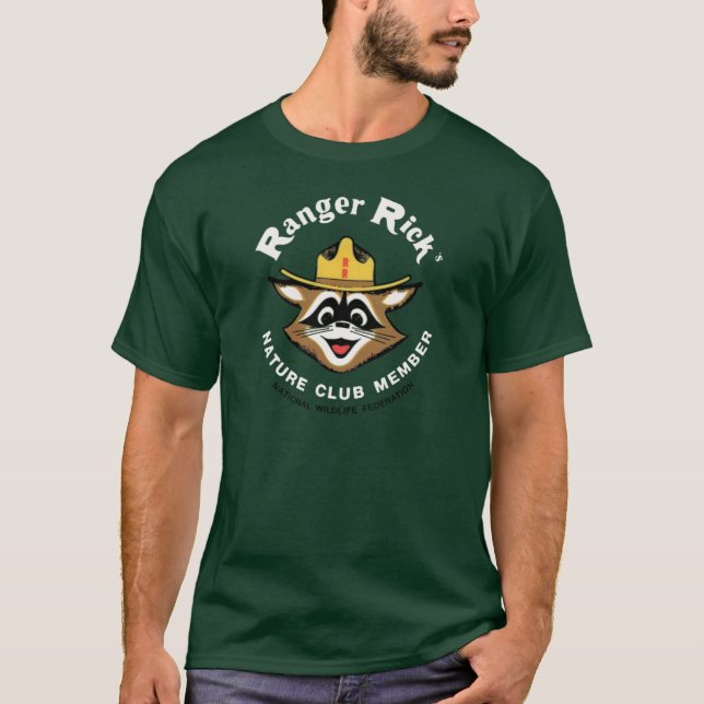 Camiseta Clube da Natureza Ranger Ricks Crachá de Membro Vi (Frente)
