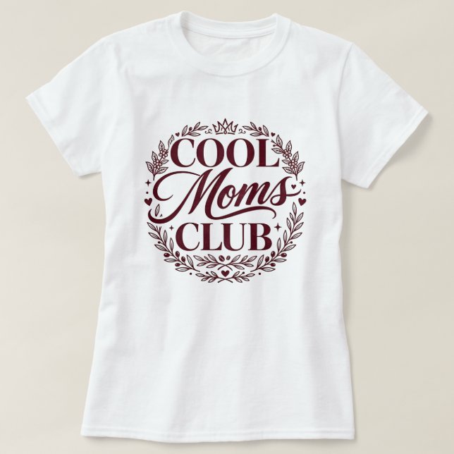 Camiseta CLUBE das Mães LEGAIS Tipografia Moderna (Frente do Design)
