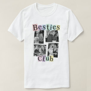 Camiseta Clube das Melhores Amigas Colagem de Quatro Fotos