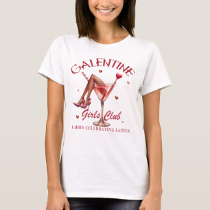 Camiseta Clube das Meninas Galentinas   Design Divertido pa